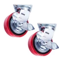 Колесо поворотное PU/металл (C550B/PU2040CB3ra/TG) 200 мм с тормозом